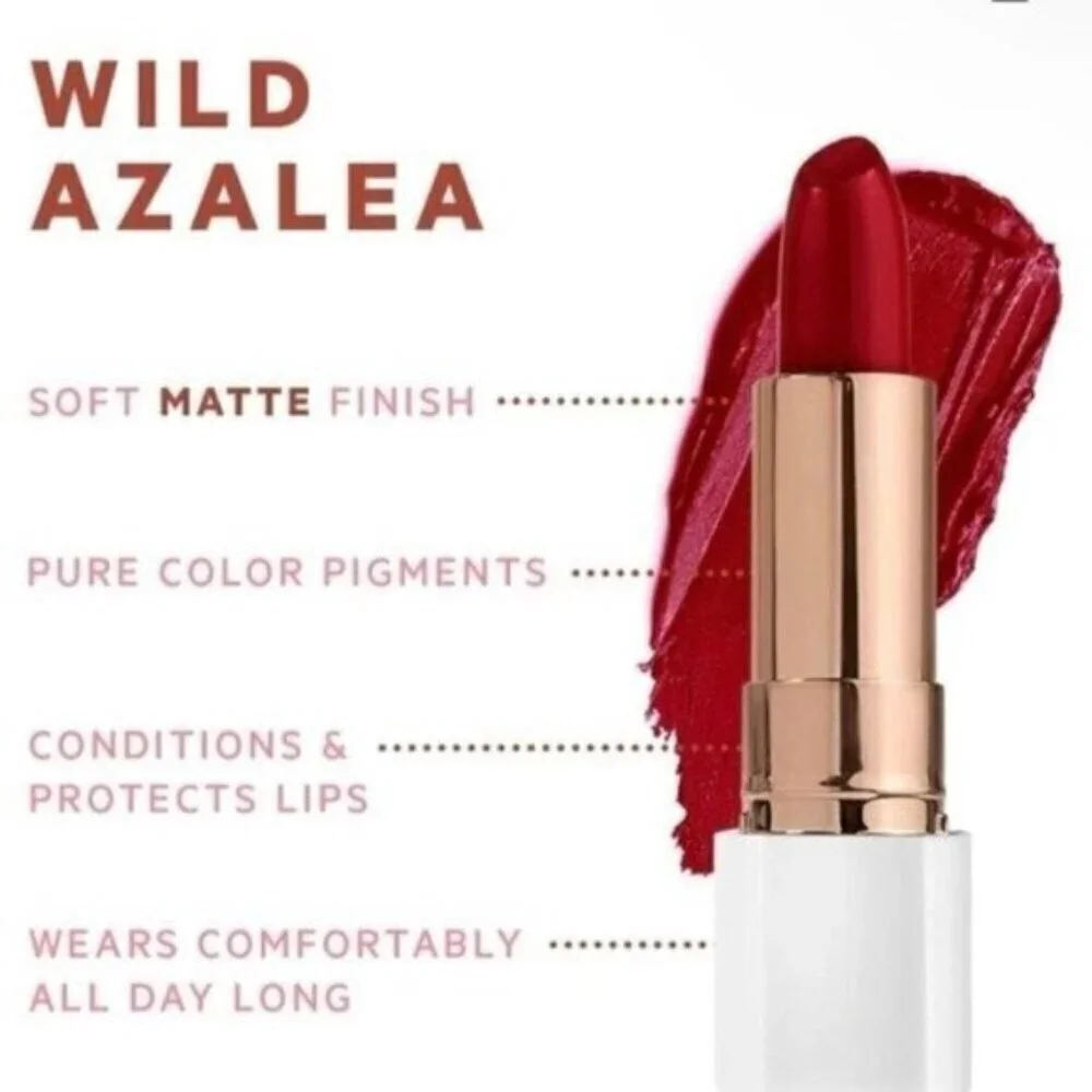 Flower Beauty Petal Pout Red Lipstick Lip Color in Wild Azalea